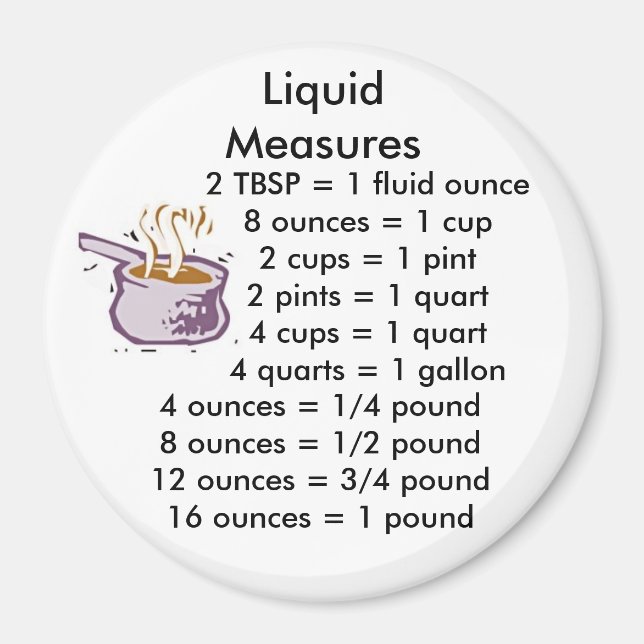 Mesure des liquides Aimant ROND (Devant)