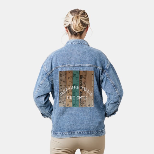 Mesurer deux fois, Couper une fois Jean Veste avec (Modèle)