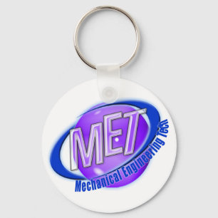 MET ORB SWOOSH LOGO MECHANCIAL ENGINEER TECH KEYCHAIN