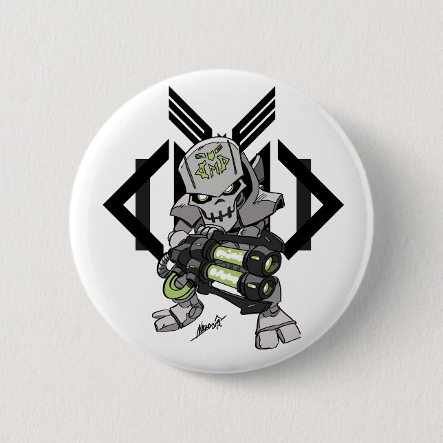 META Cyborg Badge 2 Inch Round Button (Front)