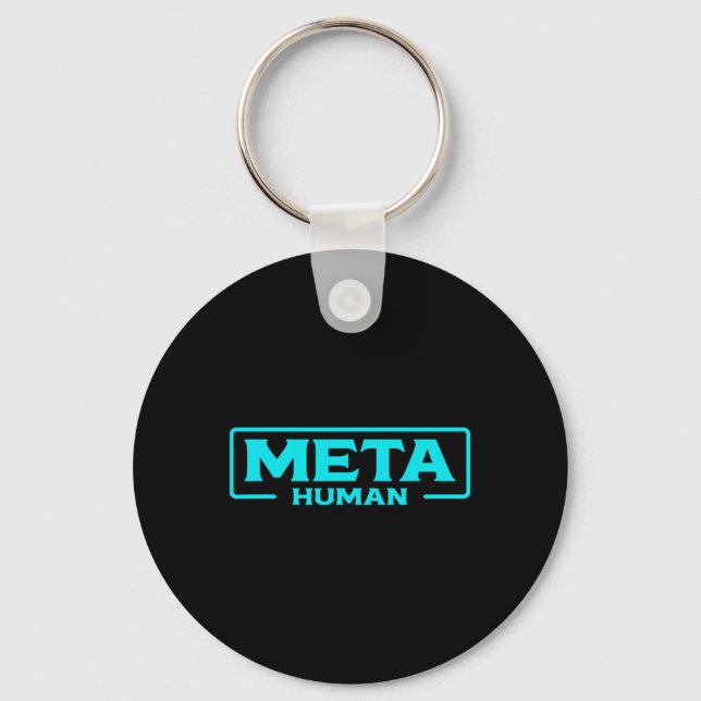 Meta Human Metaverse Vr Virtual Reality Gamer  Keychain (Front)