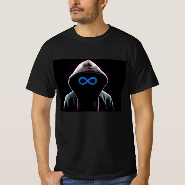 Meta Men's Value Black T-Shirt (Front)