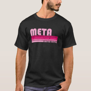 Meta Name Personalized Retro Vintage 80s 90s Birth T-Shirt
