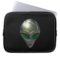 Metal Alien Head 02 Electronics Bag