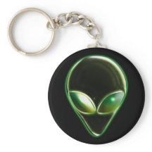 Metal Alien Head 04 Keychain