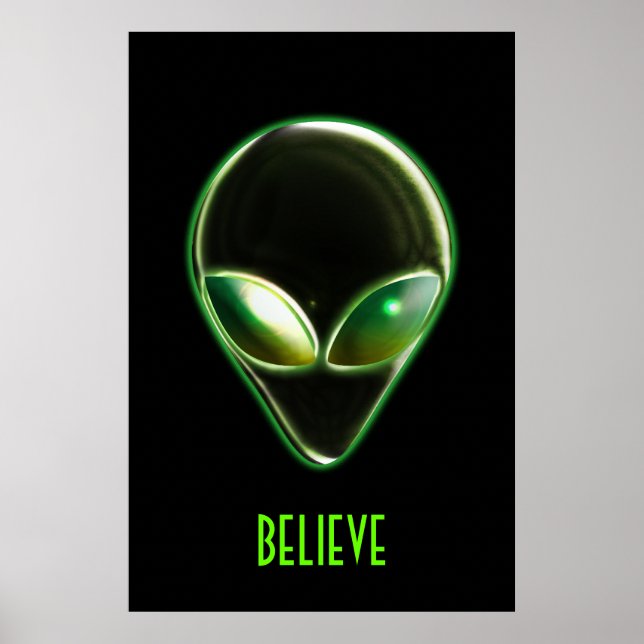 Metal Alien Head 04 Poster (Front)