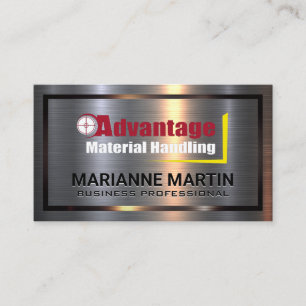 Metal Aluminum Advantage Material Handling Business Card