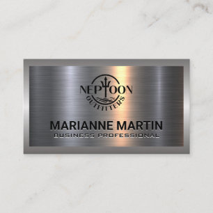 Metal Aluminum Silver   Logo Business Card