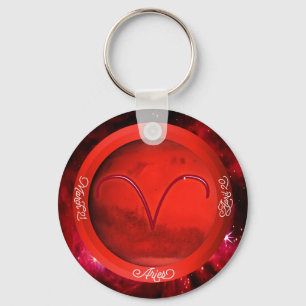 Metal Aluminum Zociac Aries Personalize NAME Keychain