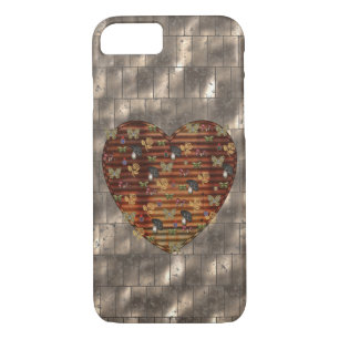 Metal and Black Mushroom Heart Case-Mate iPhone Case
