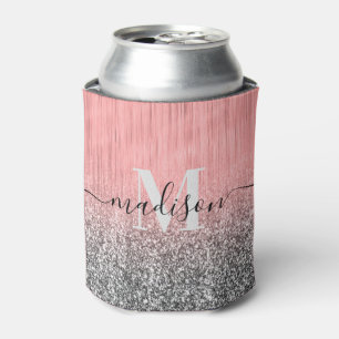 Metal and Glitter Can Cooler