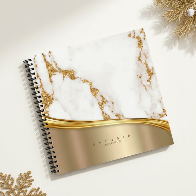 Metal and Marble Wave Gold ID811 Notebook (Creator Uploaded)