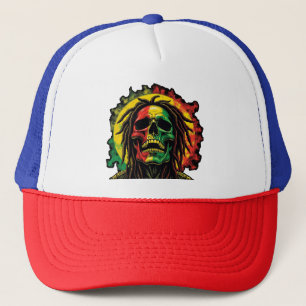 Metal and ragage trucker hat