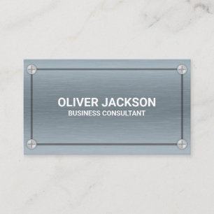 Metal and Screws   Aluminum Business Card
