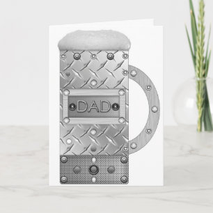 Metal and Steel Dad Beer Card