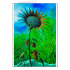 Metal Art Sunflower Arrière - plan coloré