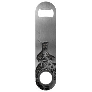 Metal background with mechanical damage speed bottle opener