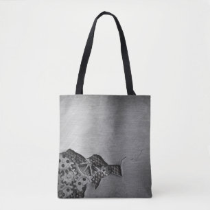 Metal background with mechanical damage tote bag