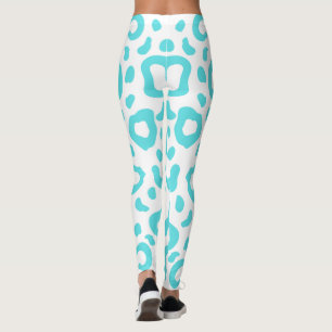 metal blue sparkle leggings