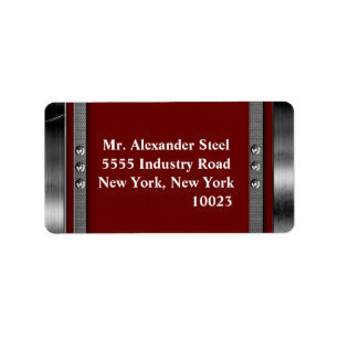 Metal Border With Bolts Return Address Labels