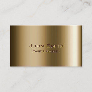 Metal Bronze Plastic Surgeon Business Card