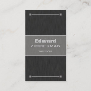 Métal brossé : Carte de visite texturé au titane