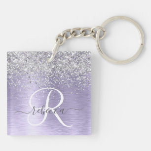 Métal brossé violet Parties scintillant d'argent N