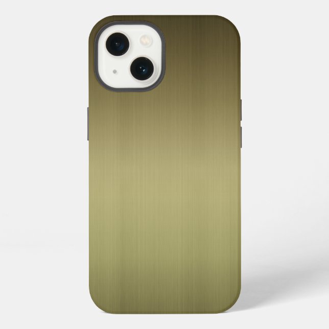 Metal: Brushed Brass iPhone Case (Back)