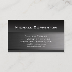 Metal Business Card Grey Header
