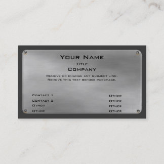 Metal Business Card II -silver-