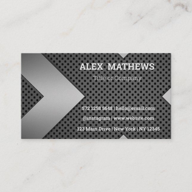 Metal Business Cards With Qr Code (Front)