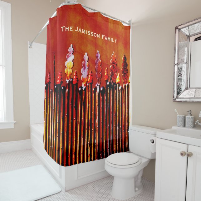 Metal Candles Personalized Colourful Shower Curtai (In Situ)