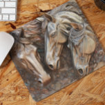 Metal Carved Look Horse Portrait  Mouse Pad<br><div class="desc">This design may be personalized by choosing the Edit Design option. You may also transfer onto other items. Contact me at colorflowcreations@gmail.com or use the chat option at the top of the page if you wish to have this design on another product or need assistance. See more of my designs...</div>