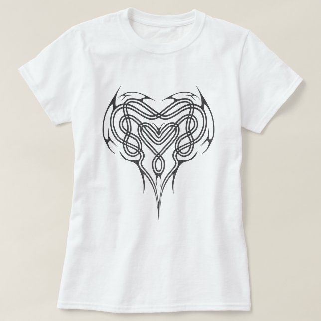 Metal Celtic Heart Knot T-Shirt (Design Front)
