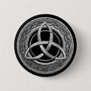 Metal Celtic Trinity Knot 2 Inch Round Button