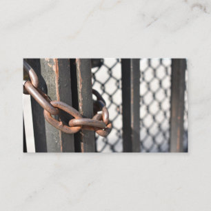 Metal Chain Link Fence Original NYC Photograph Business Card