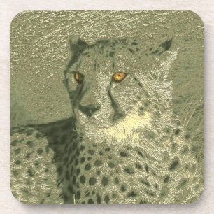 metal cheetah coaster