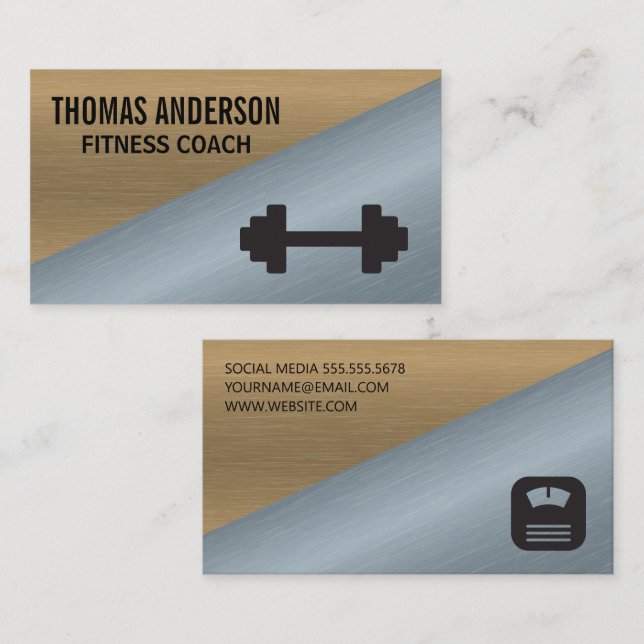 Metal Colour Block | Weights and Scale Business Card (Front/Back)