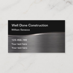 Metal Construction Business Template Card