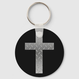 metal cross keychain