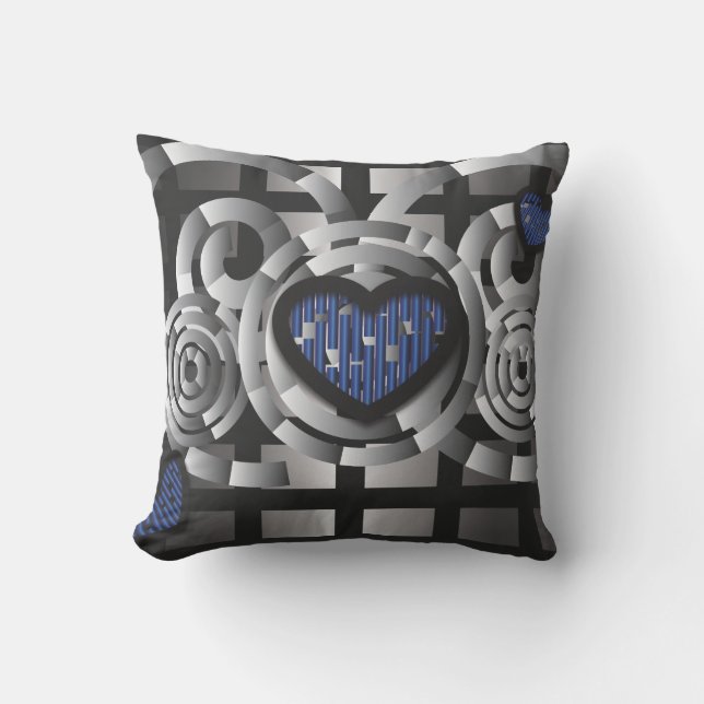 Metal crush throw pillow (Front)