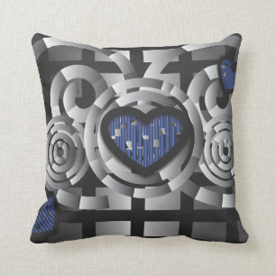 Metal crush throw pillow