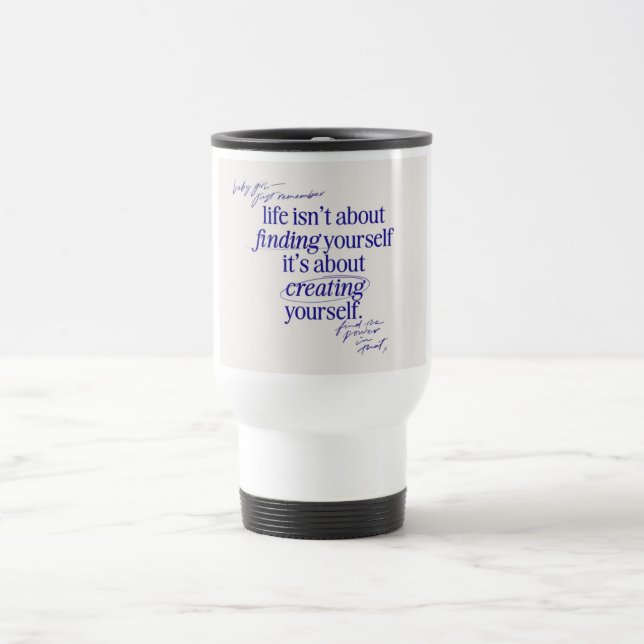 Metal cup. travel mug (Center)