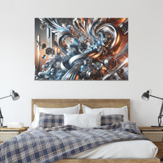 Metal currents canvas print