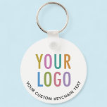 Metal Custom Business Keychain with Company Logo<br><div class="desc">Easily personalize our round metal keychain with your own company logo. It’s lightweight,  thin,  and waterproof. The diameter of the round keychain is 2 inches. Designed in white and other colours (all colours are customizable). Available in other shapes. No minimum order quantity and no setup fee.</div>