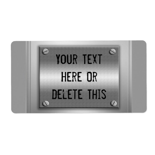 Metal Custom Nameplate Labels (Front)