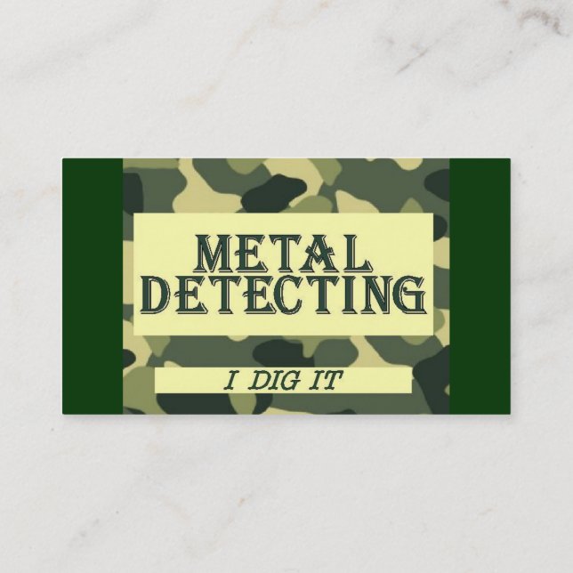 Métal de conception de Camo détectant le carte de (Dos)