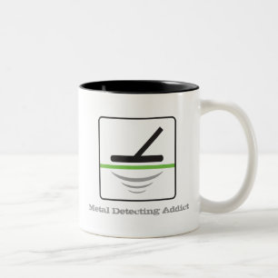 Metal Detecting Addict Two-Tone Coffee Mug