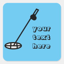 metal detecting blue custom Sticker