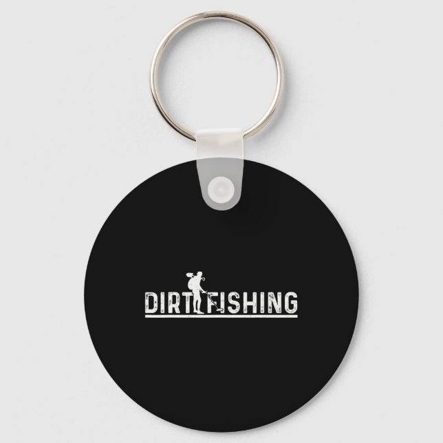 Metal Detecting Detector Detection Fishing 1  Keychain (Front)